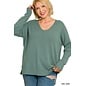 SOFT V NECK TOP- 2 COLORS