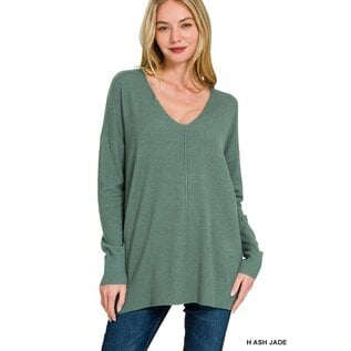 SOFT V NECK TOP- 2 COLORS