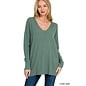 SOFT V NECK TOP- 2 COLORS