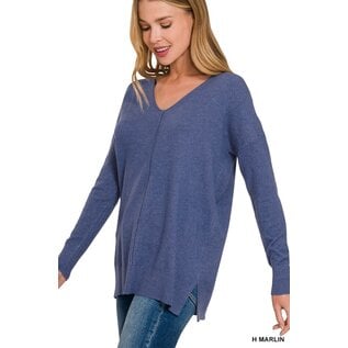 SOFT V NECK TOP- 2 COLORS