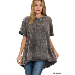 ROOMY MINERAL WASH FLARE TOP - 2 COLORS