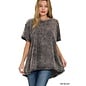 ROOMY MINERAL WASH FLARE TOP - 2 COLORS