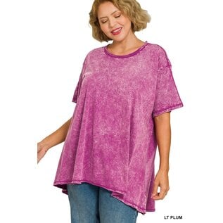 ROOMY MINERAL WASH FLARE TOP - 2 COLORS