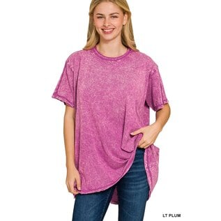 ROOMY MINERAL WASH FLARE TOP - 2 COLORS