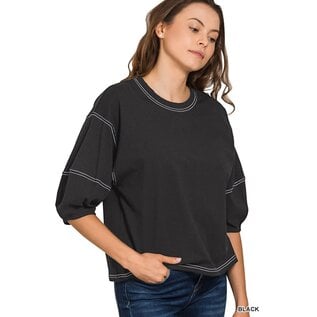 SHAPED SLEEVE TOP