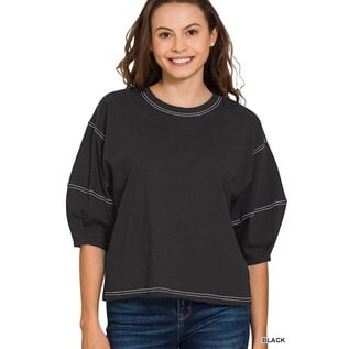 SHAPED SLEEVE TOP