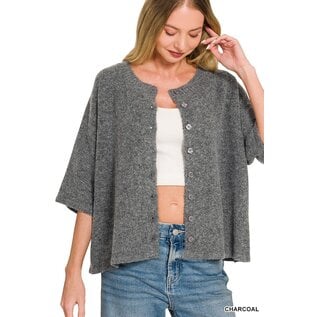HALF SLEEVE CARDIGAN- 3 COLORS