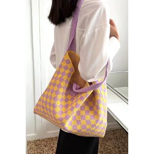 ADORABLE CHECKER TOTE - 4 COLORS