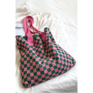 ADORABLE CHECKER TOTE - 4 COLORS