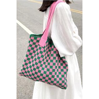 ADORABLE CHECKER TOTE - 4 COLORS