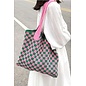 ADORABLE CHECKER TOTE - 4 COLORS