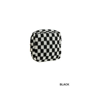 MINI CHECKERED ZIP POUCH - COLOR CHOICES