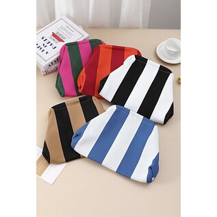BOLD STRIPE CLUTCH BAG - COLOR CHOICES