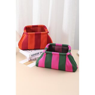 BOLD STRIPE CLUTCH BAG - COLOR CHOICES
