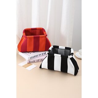 BOLD STRIPE CLUTCH BAG - COLOR CHOICES
