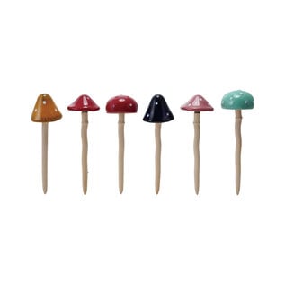 CERAMIC MUSHROOM PLANT STAKE