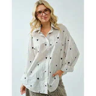 BUTTON SHIRT WITH HEARTS