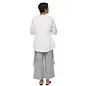 BUTTON FRONT - RUFFLE HEM TOP - WHITE