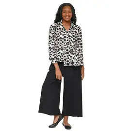 ASYMMETRICAL BUTTON FRONT BLOUSE