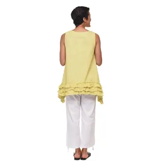 RUFFLE HEM TANK SUNFLOWER