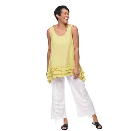 RUFFLE HEM TANK SUNFLOWER