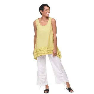 RUFFLE HEM TANK SUNFLOWER