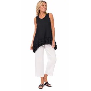 RUFFLE HEM TANK BLACK
