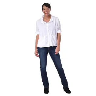 3/4 SLEEVE WHITE SHIRT