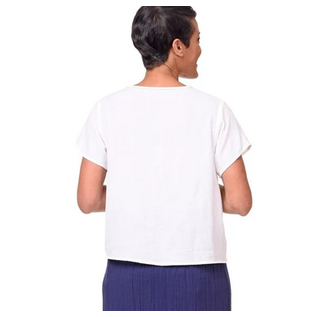 GAUZE BUTTON TOP