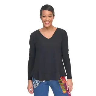 FLARE TOP WITH FLOUNCE HEM