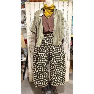 MIDORI PANT- DEEP BROWN DOTS