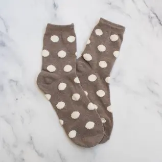 TEXTURED POLKA DOT SOCKS - COLOR CHOICES