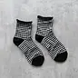CHECKS ROLL TOP SHORTIE SOCK - COLOR CHOICES