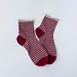 CHECKS ROLL TOP SHORTIE SOCK - COLOR CHOICES