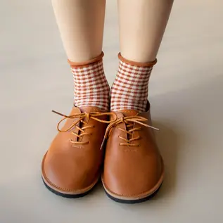 CHECKS ROLL TOP SHORTIE SOCK - COLOR CHOICES