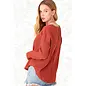 LOOSE WAFFLE KNIT TOP - 2 COLORS