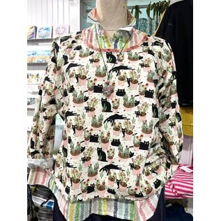 KAMALA DESIGNS LILY TOP - NIGEL THE BLACK CAT