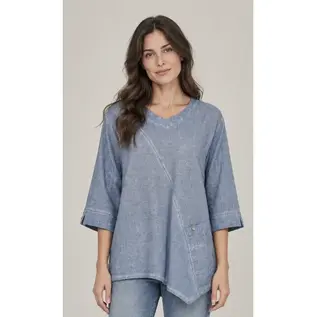 ANGLE TUNIC BLUESTONE WEAVE