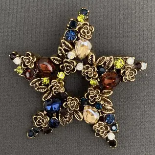 JEWELED STAR PIN