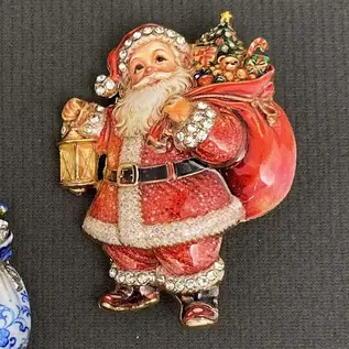 SPARKLY SANTA CHRISTMAS PIN