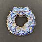 BLUE CHRISTMAS WREATH PIN