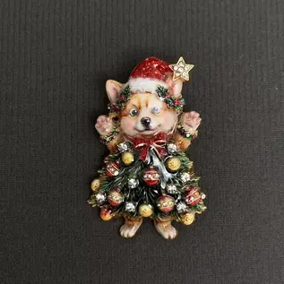 PUPPY CHRISTMAS TREE PIN
