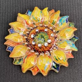 IMPRESSIONIST SUNFLOWER PIN