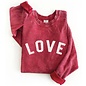 WASHED THERMAL LOVE SWEATSHIRT