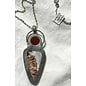 Seismic Silver HANDMADE CARNELIAN / AGATE PENDANT