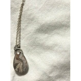 Seismic Silver HANDMADE CRAZY LACE AGATE NECKLACE
