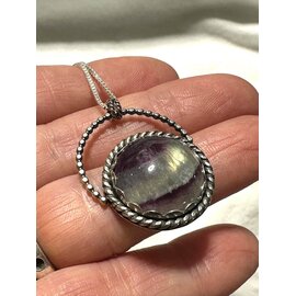 Seismic Silver HANDMADE FLUORITE NECKLACE