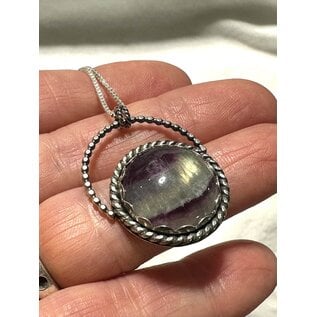 Seismic Silver HANDMADE FLUORITE NECKLACE