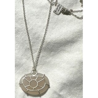 Seismic Silver HANDMADE DRUZY QUARTZ NECKLACE