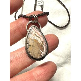 Seismic Silver HANDMADE CRAZY LACE AGATE PENDANT